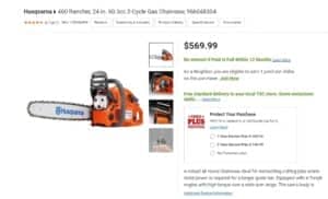 Husqvarna 460 Rancher, 24 in. 60.3cc 2-Cycle Gas Chainsaw, 966048304