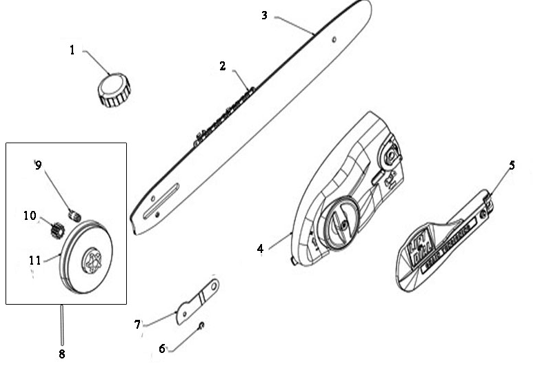 Remington Model No LD4018AW Electric Chainsaw Parts Diagram