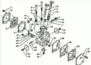 echo 1001VL chainsaw parts diagram